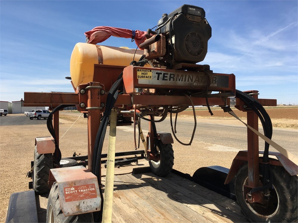 Corteva Equipment Sales Scott Sprayer Tractor with TrailerPlainview