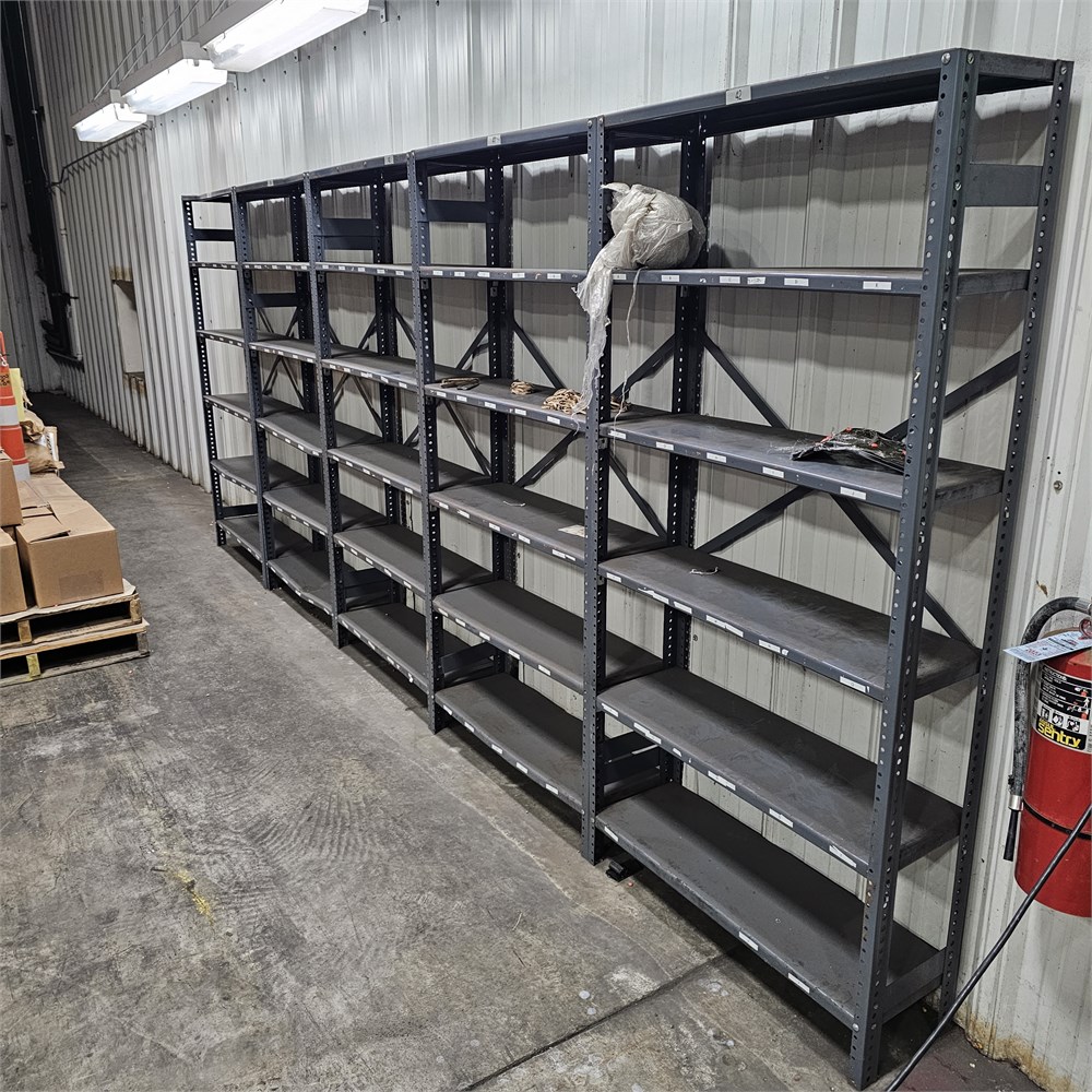 Corteva Equipment Sales Steel Shelving5 Sections 12" x 36"s Woodhull, IL (5308)