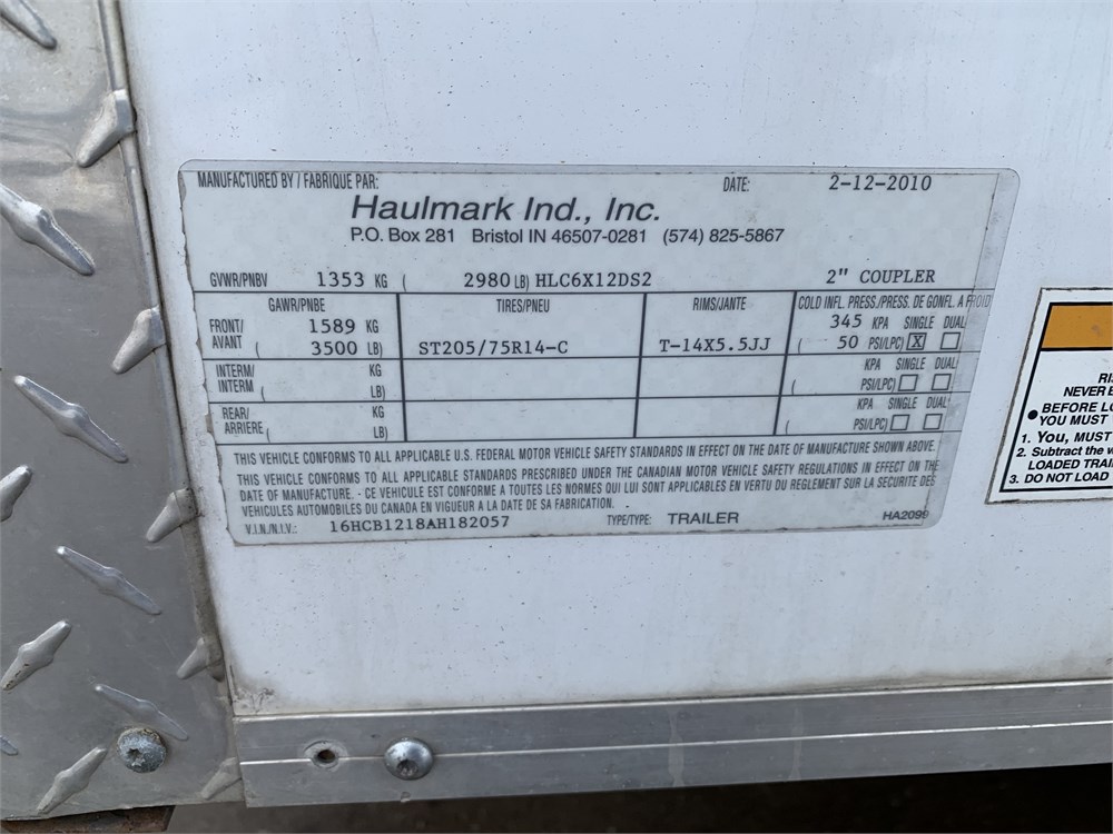 Corteva Equipment Sales Enclosed Trailer Janesville, Wisconsin (5556)