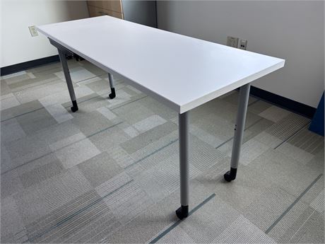 Adjustable Rolling Table with Drawer - Indianapolis, IN - (7662)