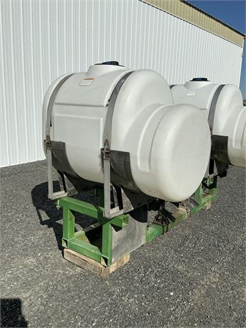 2-Poly 150-gallon Tractor Saddle Tanks with Mount - Connell, Washington - (8629)